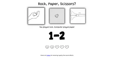 Rock paper scissors screenshot